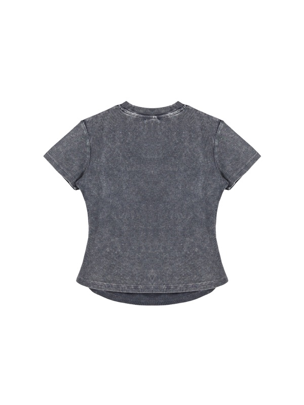 ★XTONZ★ WXK019 Dot Raglan Color Block Short Sleeve Knit WH ☆XTONZ☆ WXK019 Dot Raglan Color Block Short Sleeve Knit WH